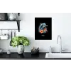 Dolfijn te midden van graffiti bloemen Muursticker klein -keuken