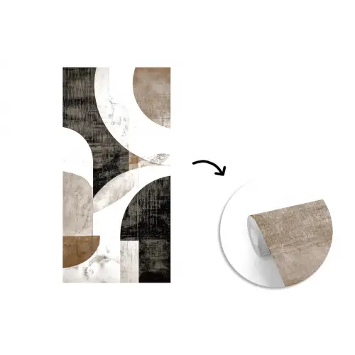 Abstract - Vormen - Modern - Beige fotobehang vinyl groot -3d