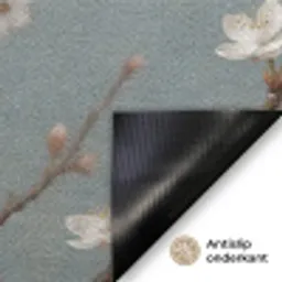 Botanisch - Stilleven - Blauw Deurmat klein -antislip_NL