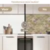 Zacht - Goud - Kleurrijk keuken achterwand 2 middel 871 -voor-na2_NL