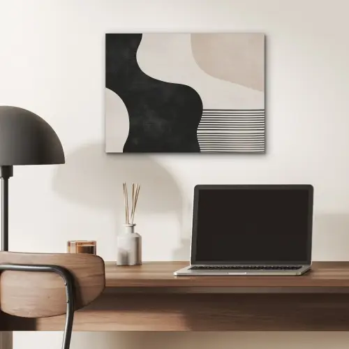 Abstract - Japandi - Beige - Modern PET vilt klein -sfeer5