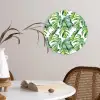 Bladeren - Monstera - Tropical - Jungle Wandcirkel kunststof plaat 5mm dik klein -sfeer4