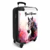 Aquarel paard in kleurexplosie NBS - Handbagage koffer - Kinderen Unisex middel -productfoto_3d
