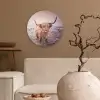 Schotse hooglanders - Licht - Lucht - Natuur Wandcirkel kunststof plaat 5mm dik klein -sfeer1