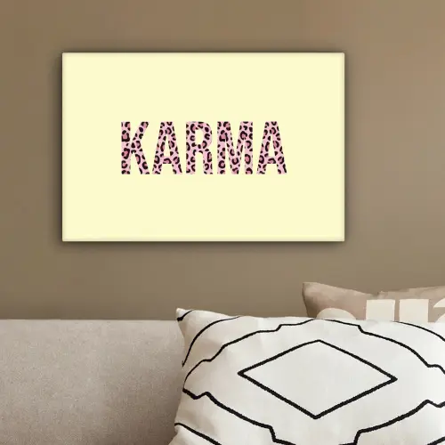 Karma - Luipaardprint - Geel canvas 2cm klein -sfeer3