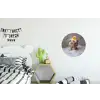 Welpje - Bad - Geel Wandcirkel aluminium klein -kinderkamer