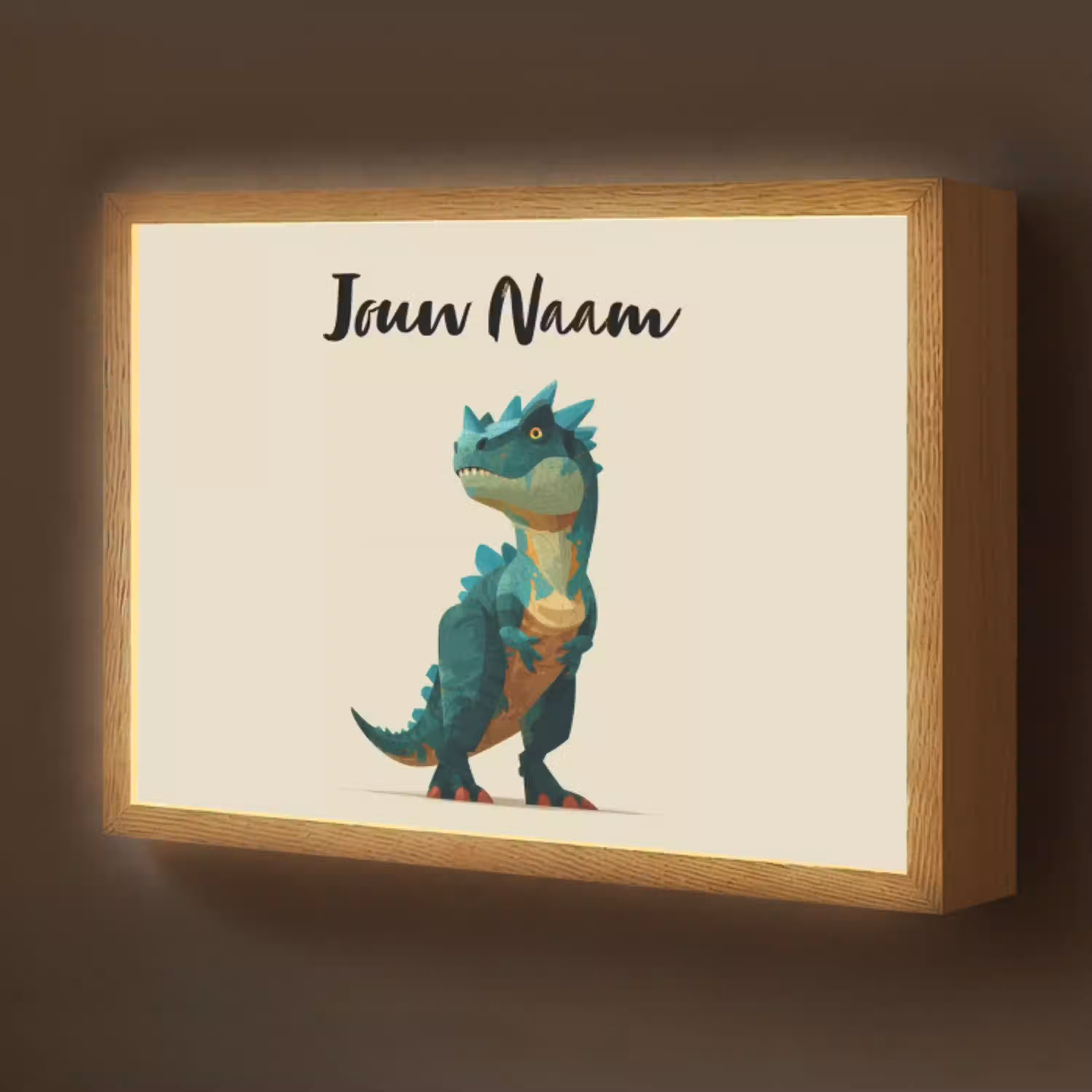 Stekels - Dino - Blauw - Gespierd Light Box met batterij (Wandlamp kind) middel -z3d_website