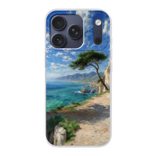 Rotsen - Kustlijn - Boom - Bergen Telefoonhoesje iPhone 17 Pro klein -3d