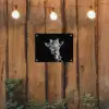 Giraffe - Dier - Zwart - Wit tuinposter los doek klein -sfeer1