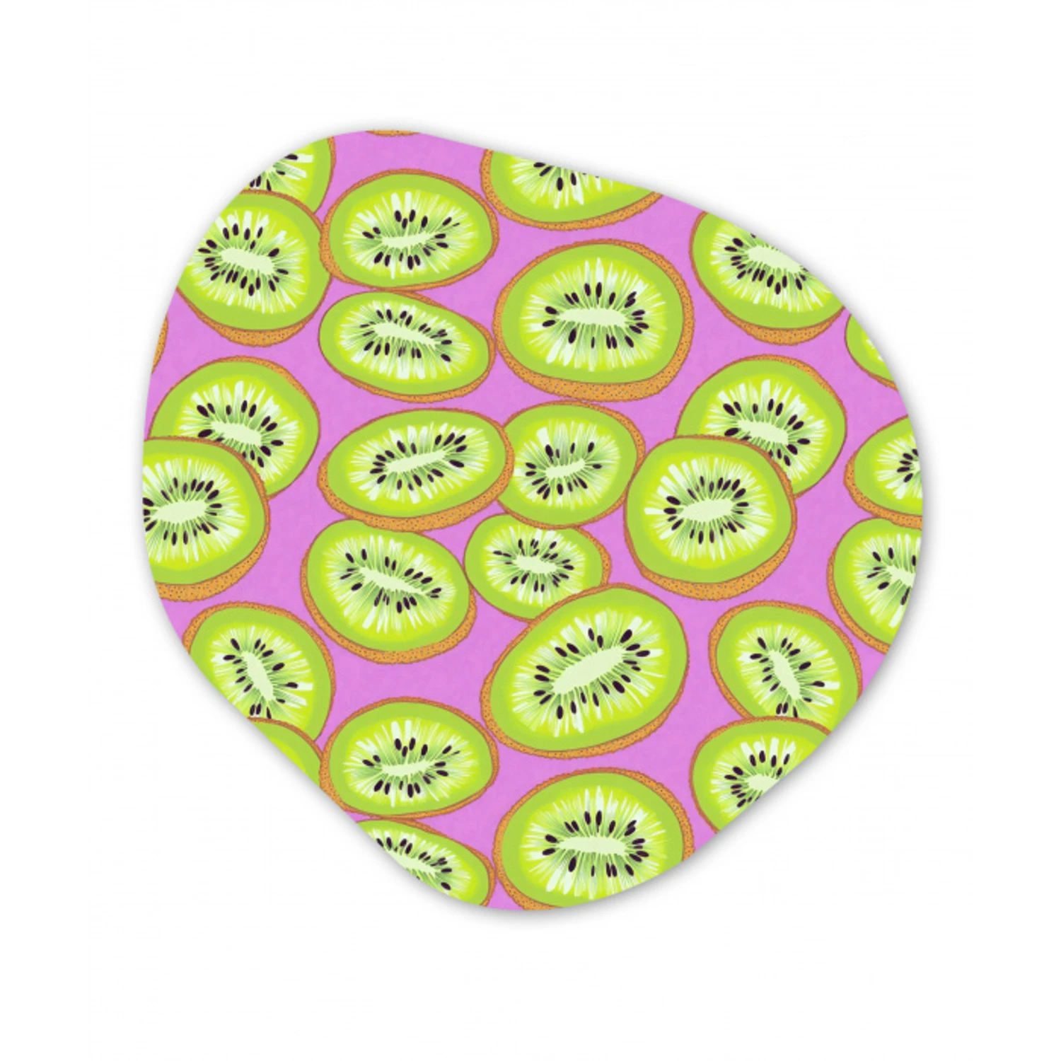 Kiwi - Speels - Groen Wandcirkel Organisch Forex 3mm klein 629 -3d