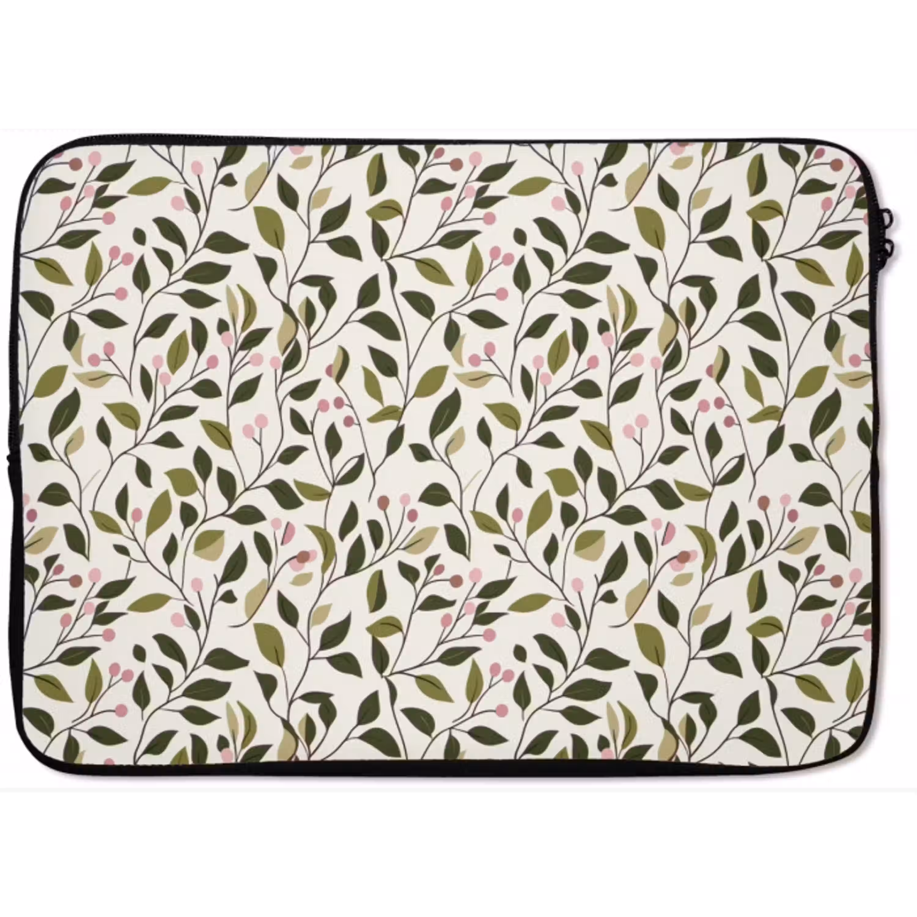 Bladeren - Bessen - Roze laptophoes neopreen klein 279 -zkaufland3dotto