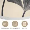 Bladeren - Minimalistisch - Zwart Akoestische PET Vilt - Rond klein -closeup_NL