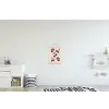 Kersen - Blaadjes - Rood textielposter latten blank klein -kinderkamer