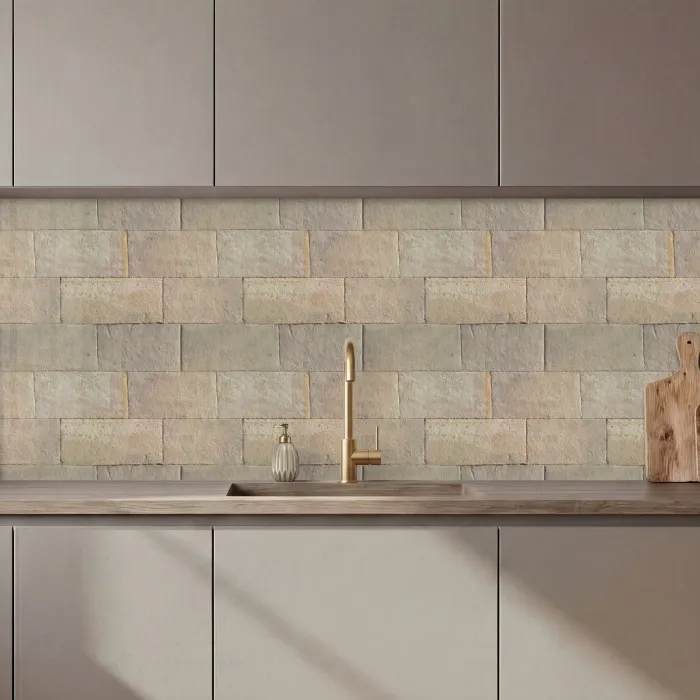 Hardstenen - Zandsteen - Geel keuken achterwand 2 middel 871 zz_3dshopping