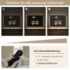 Kersen - Zwart - Goud - Chrome Light Box met batterij (Wandlamp) middel -USP_dimbaarNL
