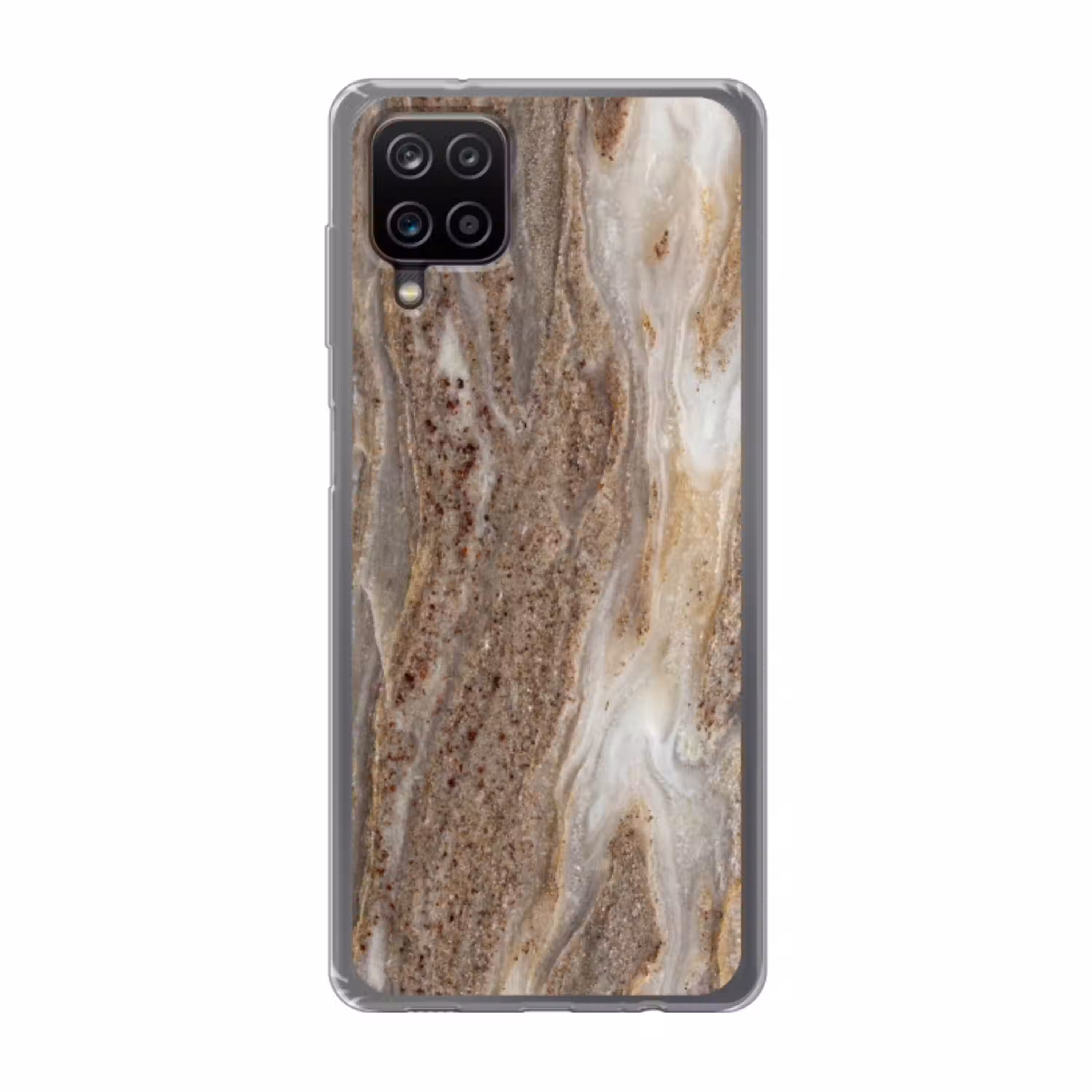 Textuur - Steen - Abstract - Beige Telefoonhoesje Samsung Galaxy A12 klein -3d
