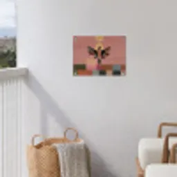 Illustratie - Vogel - Vlakken - Kleurrijk tuinposter los doek klein -sfeer8
