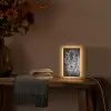 Tijger - Dier - Zwart - Blauw - Modern Light Box met kabel (Tafellamp) klein -sfeer4
