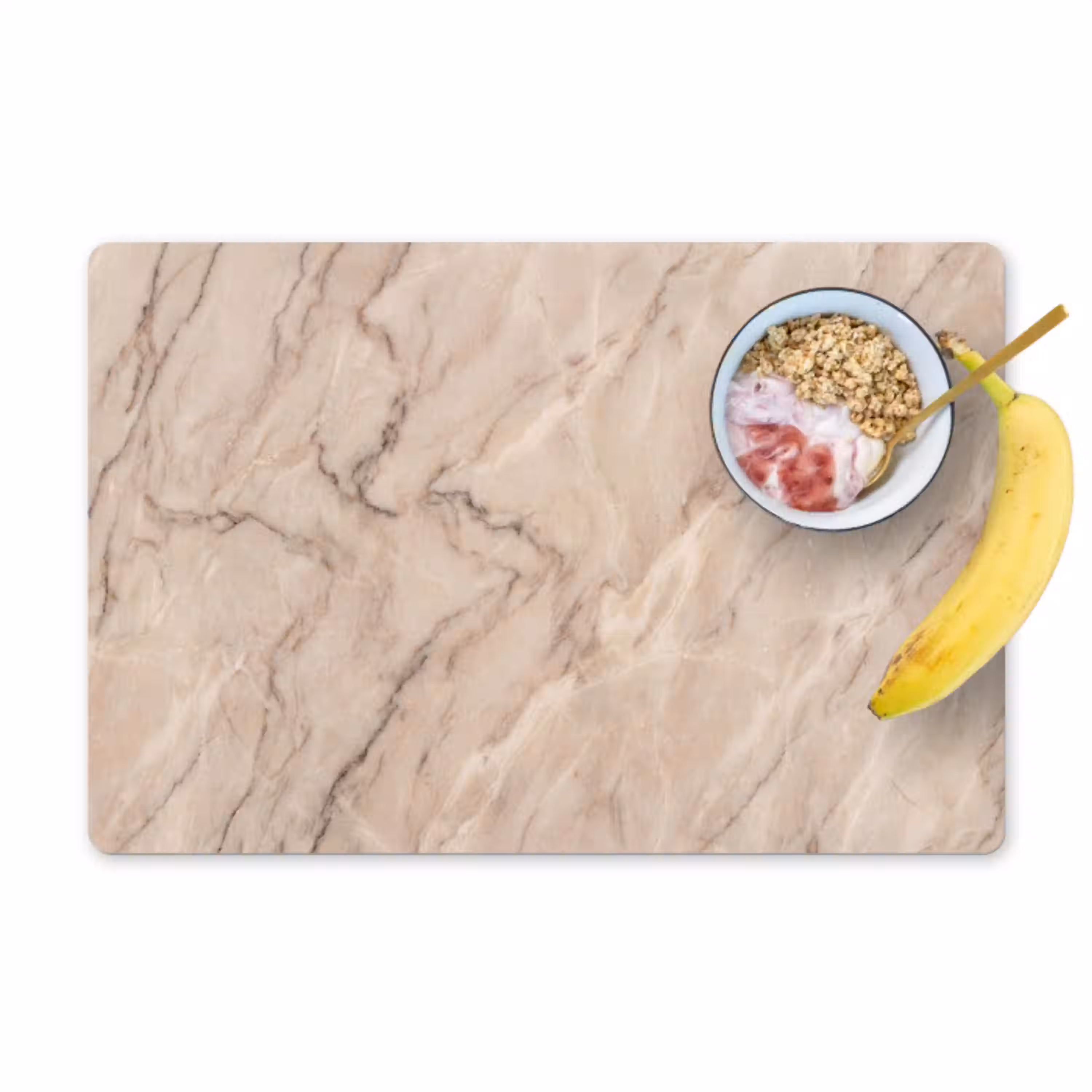 Marmer - Patroon - Abstract - Modern - Beige Placemat vinyl groot -zzzproduct_Kitchenyeah-website