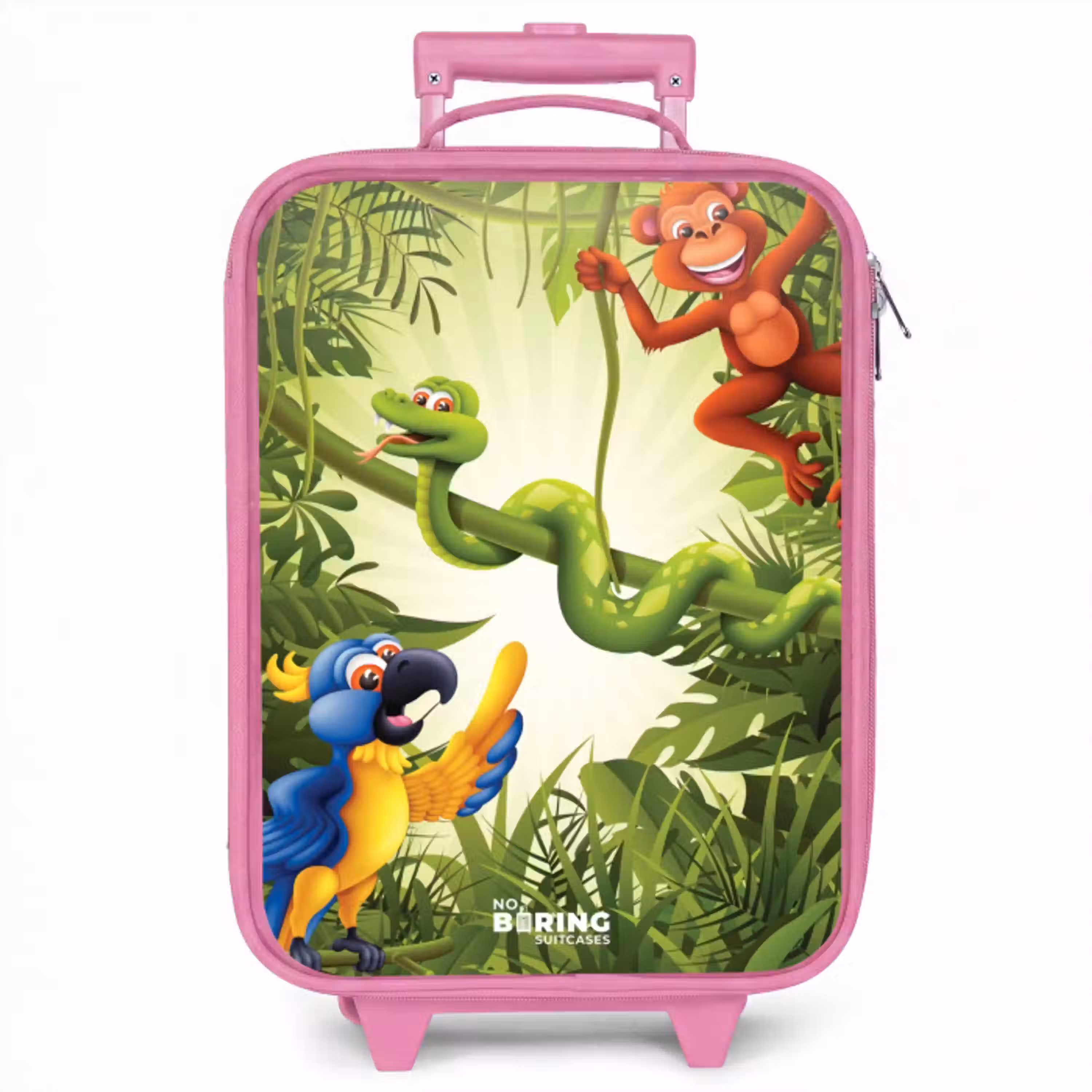 Dieren in de jungle Kinderkoffer - Roze klein -zzz_website3d