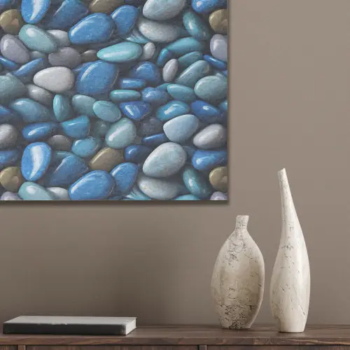 Blauwe - Oceaan - Kiezels PET vilt klein 837 -sfeer6_closeup