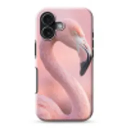 Flamingo - Portret - Roze Toughcase MagSafe Apple iPhone 17 klein -3d