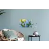 Bloemetjes - Blauw - Vergeet mij nietjes Muursticker klein -plant