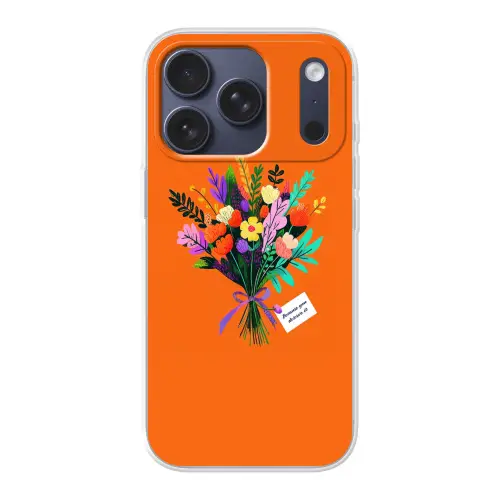 Kaartje - Boeket - Bloemen Telefoonhoesje iPhone 17 Pro klein -3d