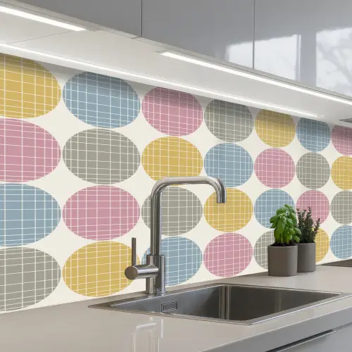 Stippen - Lijn - Patroon keuken achterwand 2 middel 871 -3d_schuin