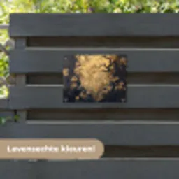 Bloemen - Takken - Goud - Sierlijk tuinposter los doek klein -sfeer3