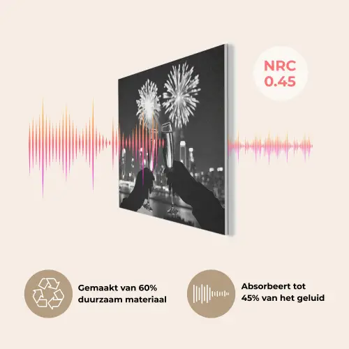 Vuurwerk - Proosten - Skyline - Champagne PET vilt klein -USP_NL