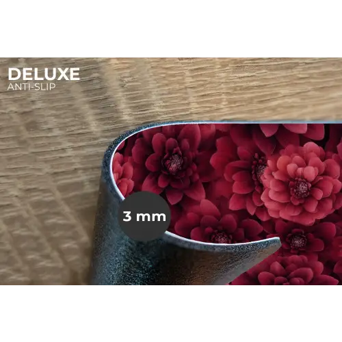 Dahlias - Bloemen - Rood Placemat vinyl groot 368 -closeup