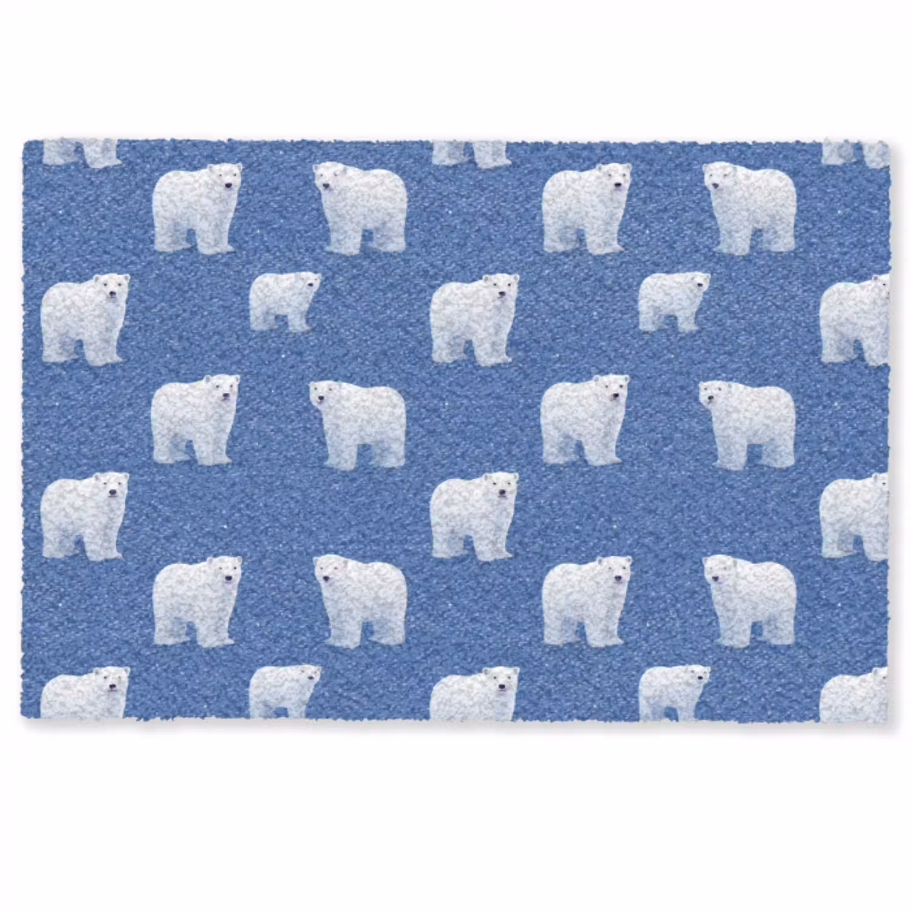 IJsbeer - Patroon - Blauw Deurmat klein 898 -zkaufland3d