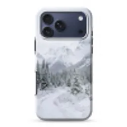 Weg - Bergen - Sneeuw - Naaldbos - Avontuurlijk Toughcase MagSafe Apple iPhone 17 Pro Max klein -3d