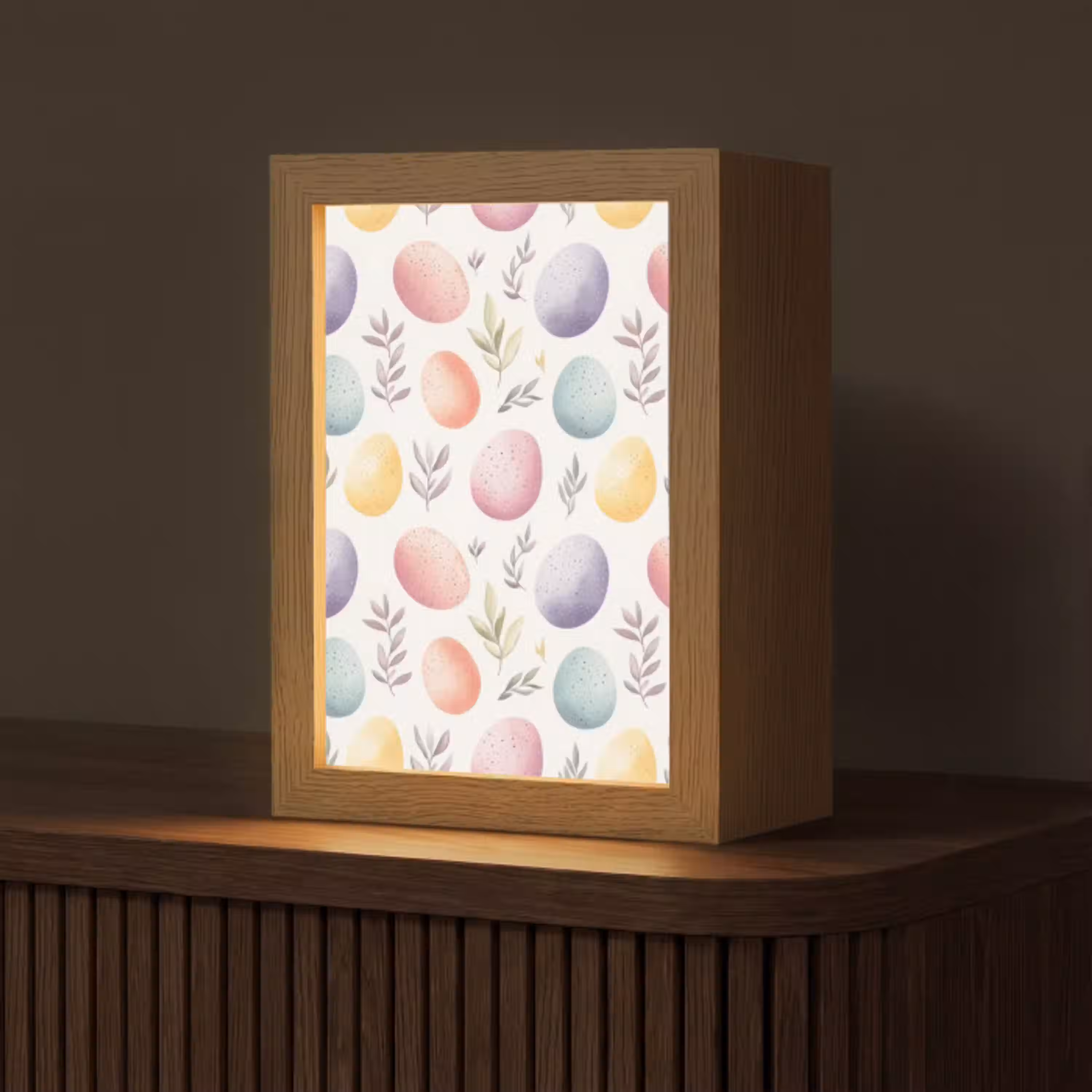 Eieren - Kleurrijk - Patroon Light Box met kabel (Tafellamp) klein -z3d_website