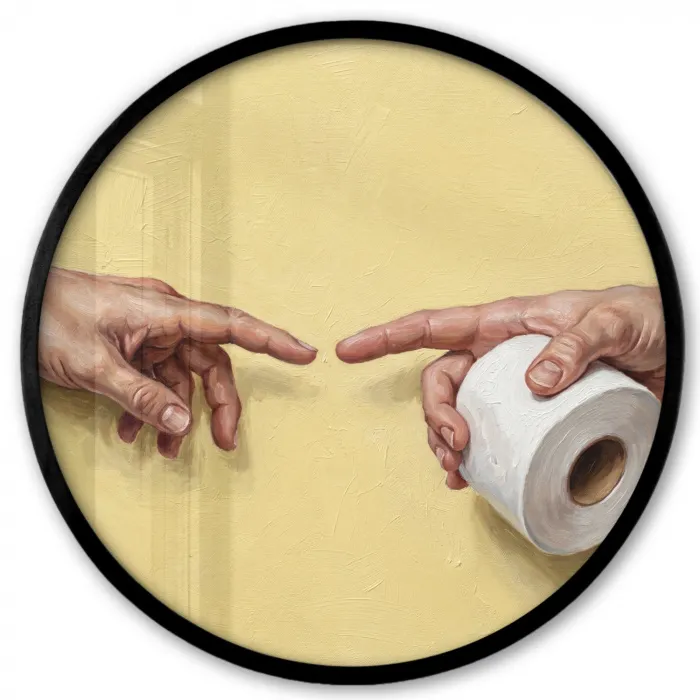 Klassiek - Kunst - Humor Fotolijst rond zonder passe partout klein -3d