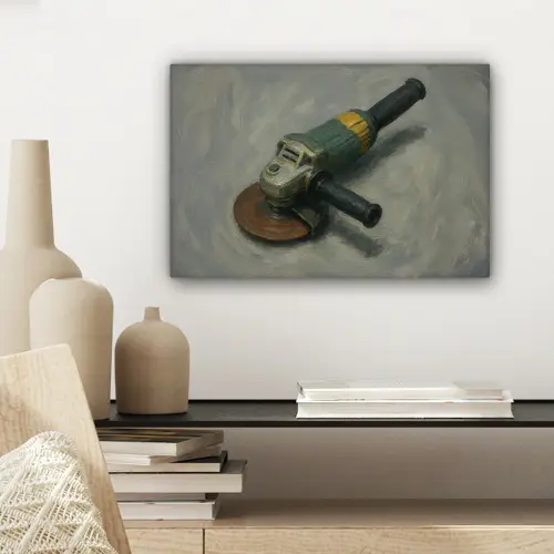 Haakse slijper - Schilderij - Gereedschap canvas 2cm klein -sfeer6