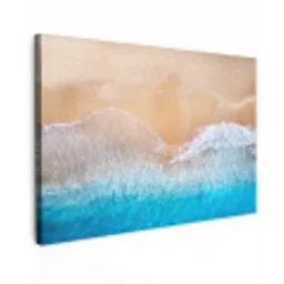 Strand - Zee - Zand - Zomer - Blauw - Golven canvas 2cm klein -z3d