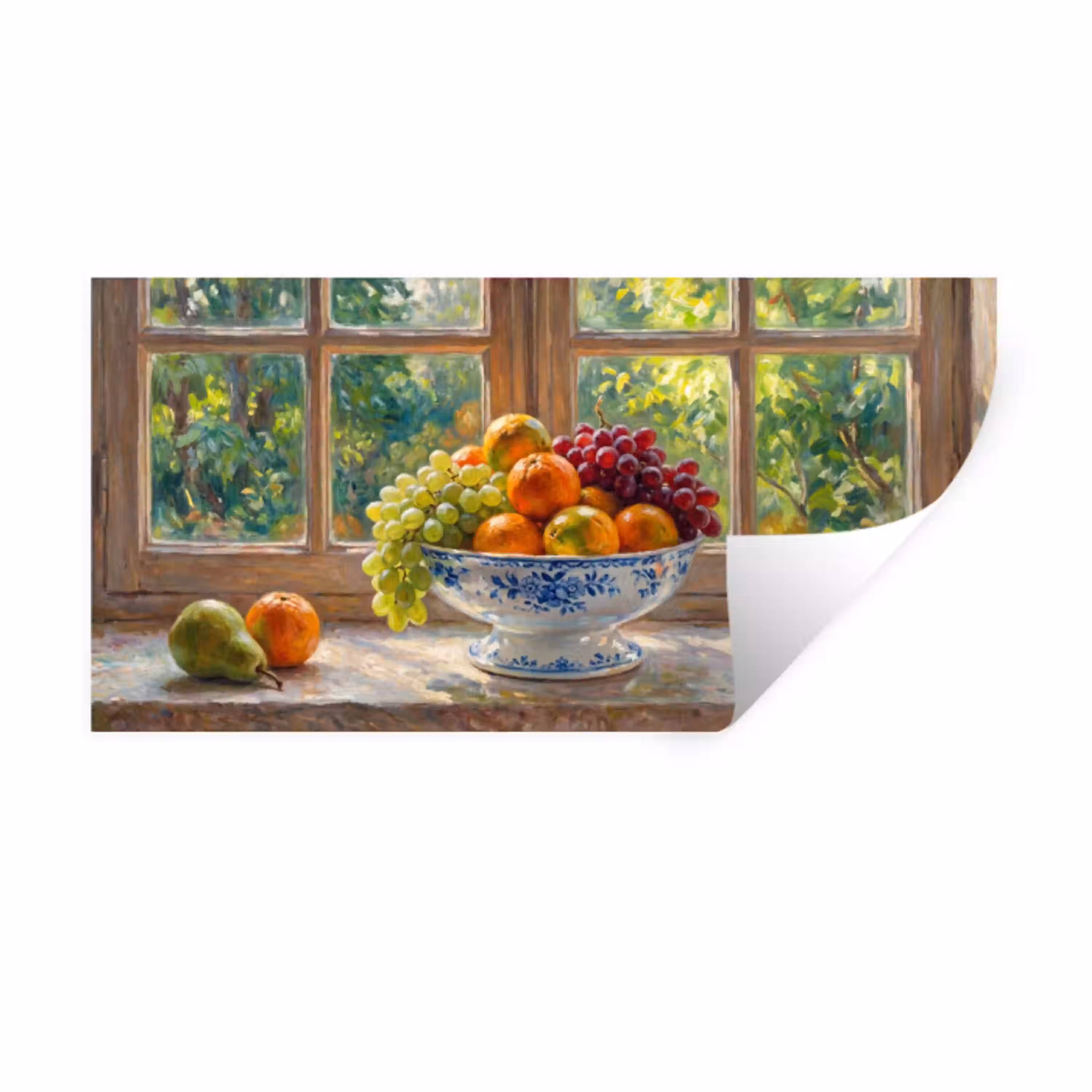 Fruit - Vensterbank - Natuur Muursticker klein -3d
