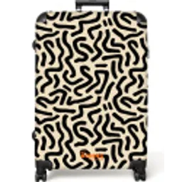 Abstract - Lijnen - Zwart NBS - Large koffer - Volwassenen Unisex groot -zzzzzzzzkaufland2