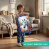 Wit paard omringd door bloemen Kinderkoffer - Blauw klein -sfeer2_NL