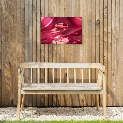 Cocktail - Pink - Luxe Tuinposter op houten frame 2 cm dik klein -sfeer4