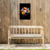Bloemen - Kleurrijk - Graffiti - Modern - Boeket Tuinposter op houten frame 2 cm dik klein -sfeer4