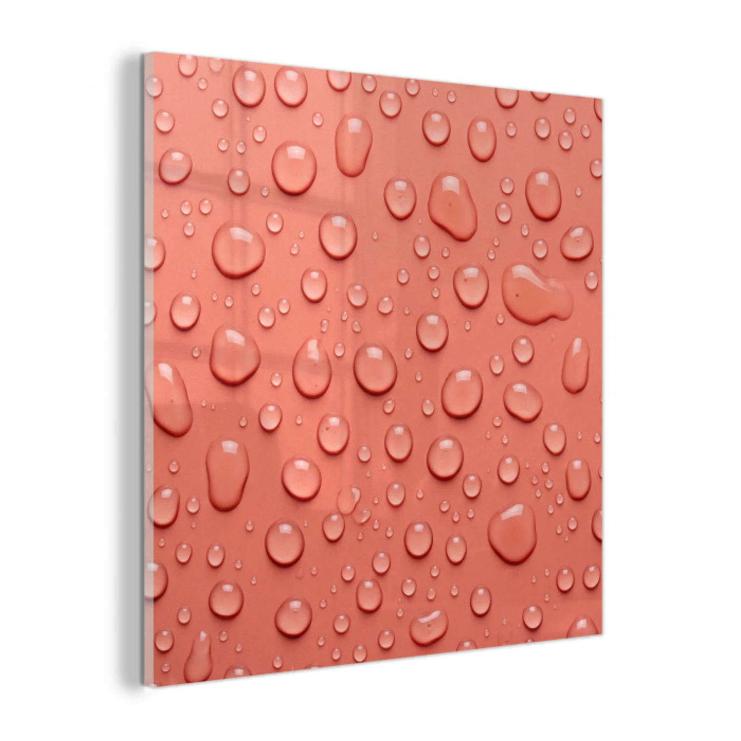 Water - Druppels - Roze plexiglas 5mm klein -z3d