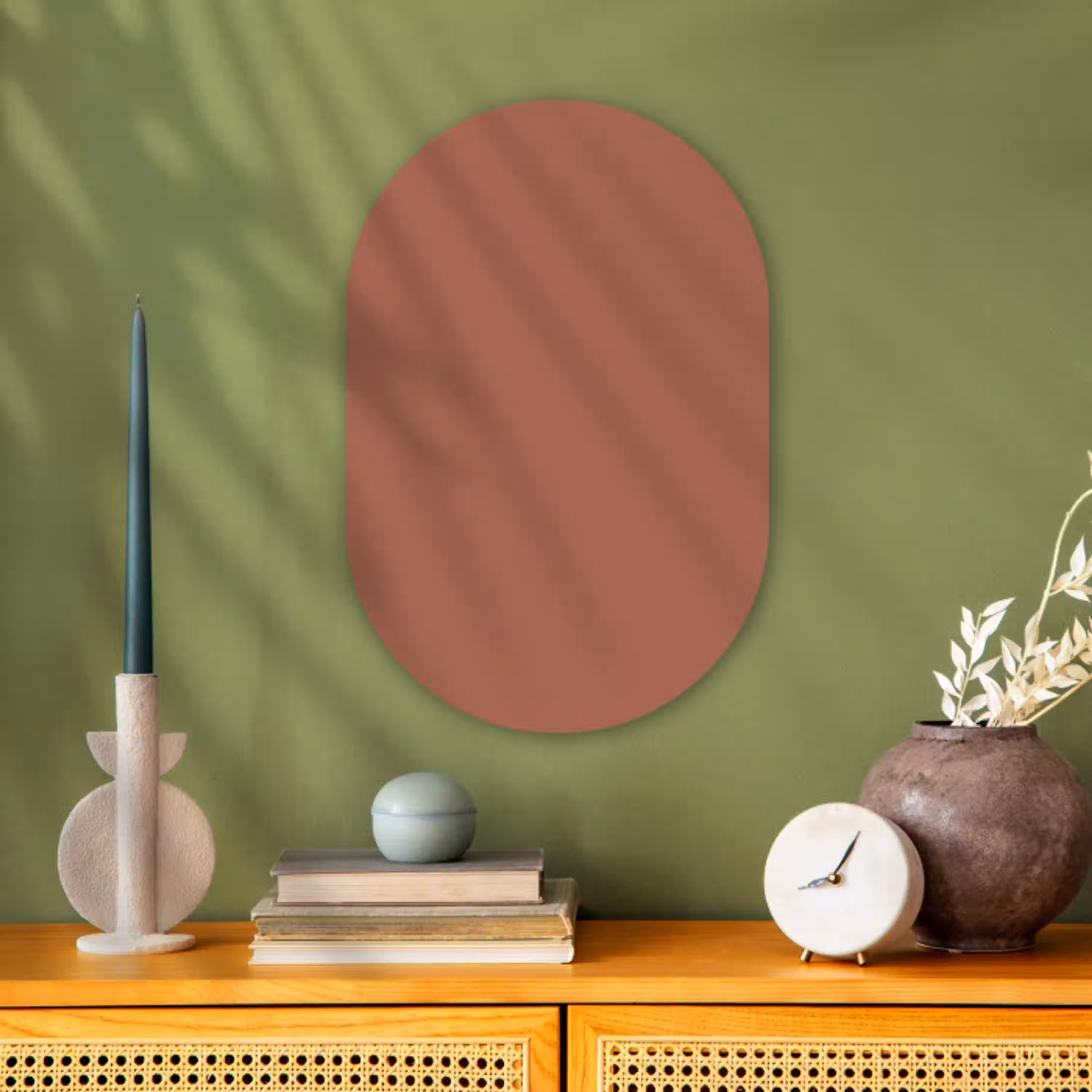 Baked - Earth - Oranje Wandcirkel Ovaal Forex klein 630 -sfeer2