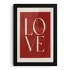 Love - Rood - Minimalistisch fotolijst zwart zonder passe partout klein -3d