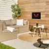 Vlinder - Rood - Minimalistisch tuinposter los doek klein -sfeer4
