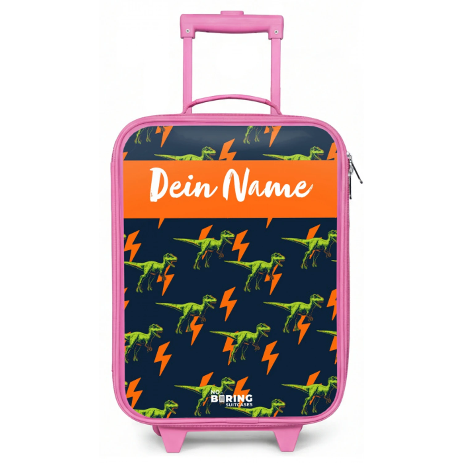 Dinos - Bliksem - Dieren - Blauw Kinderkoffer - Roze klein -zz3dotto