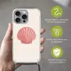 Schelp - Roze - Ribbels Hoesje iPhone 16 Pro Max met koord klein -sfeer2_NL
