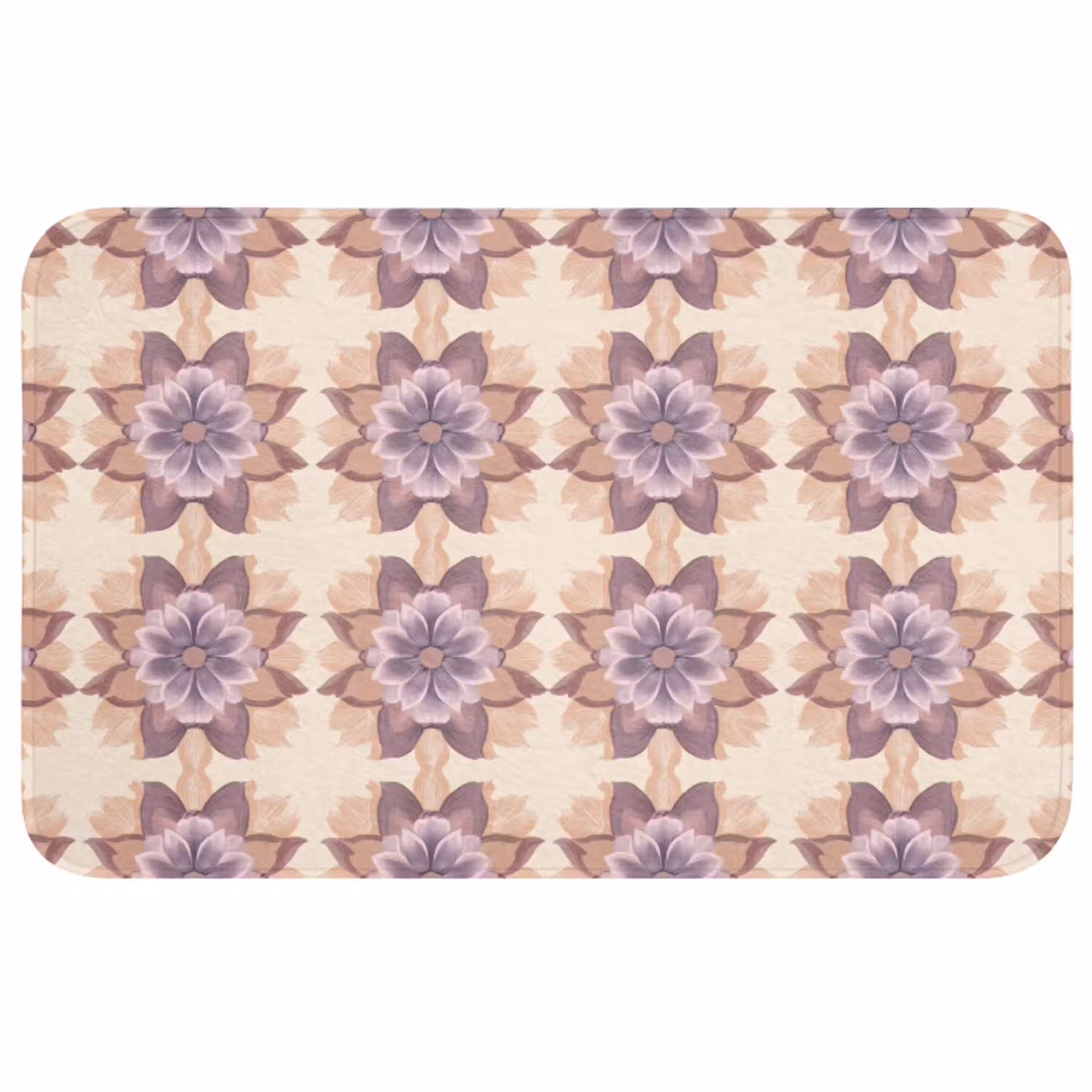 Klassiek - Patroon - Paars Badmat middel 997 -3d